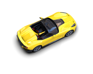 Modern şehir arabası siyah arka planda izole edilmiş. 3d oluşturma.