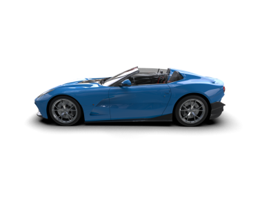 Beyaz arka planda modern lüks bir araba. 3d oluşturma