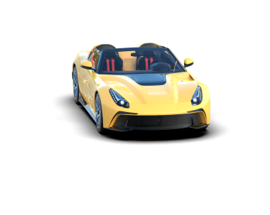 Stüdyoda daha az genel bir konsept arabanın 3 boyutlu çizimi