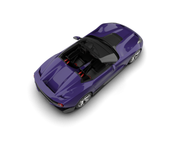 siyah arka planda izole edilmiş mor araba