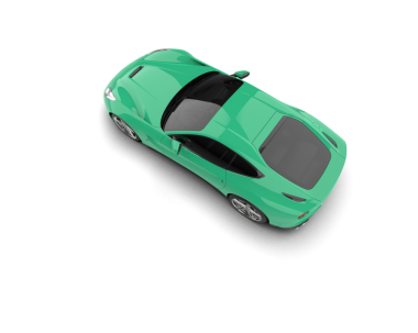 beyaz arkaplanda izole edilmiş bir araba