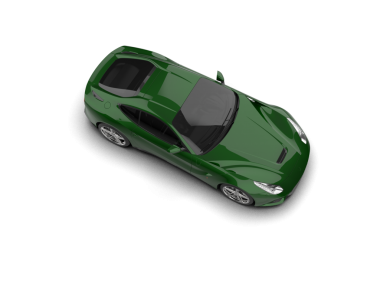 Beyaz arkaplanda izole edilmiş bir arabanın 3 boyutlu görüntülenmesi