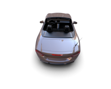 Stüdyo arka planında markasız bir SUV 'un 3 boyutlu görüntüsü.