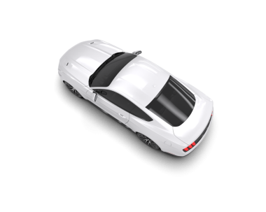 beyaz arkaplanda izole edilmiş araba 3d görüntüleme - üst görünüm