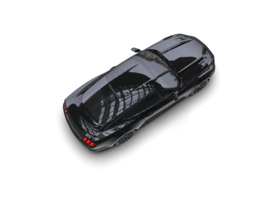 siyah modern araba siyah arka planda izole edilmiş. 3d illüstrasyon