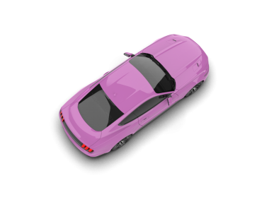 araba pembesi 3D renkte.