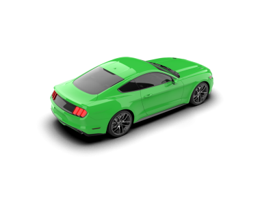 gerçekçi yeşil arabanın 3 boyutlu görüntüsü