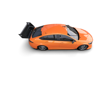 Beyaz arka planda izole edilmiş elektrikli araba. 3d oluşturma