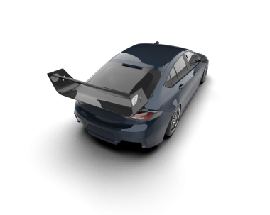 Stüdyo ortamında daha az genel bir konsept arabanın 3 boyutlu çizimi