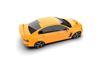 modern sarı spor araba