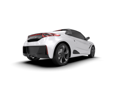 beyaz modern kompakt araba. araba - ön görünüm