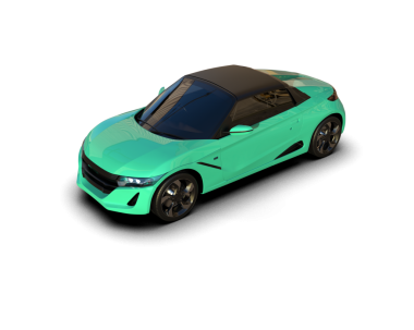 Stüdyo ortamında daha az genel bir konsept arabanın 3 boyutlu çizimi