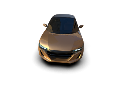 araba kırpma yolu ile siyah arkaplanda izole edildi