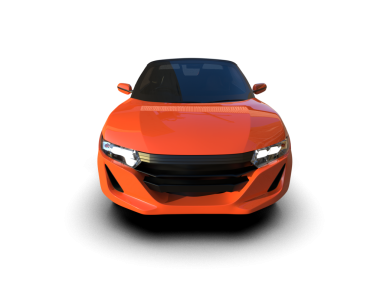 modern araba beyaz arkaplanda izole edildi.