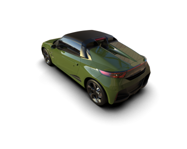 modern araba beyaz üzerine izole