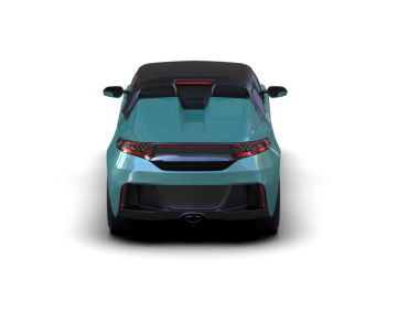 Siyah arka planda modern elektrikli araba. 3d oluşturma