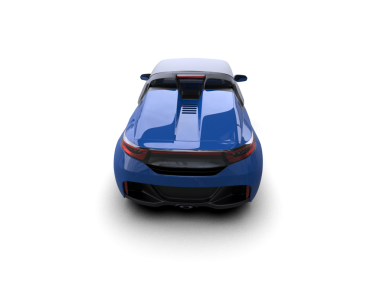 Stüdyo ortamında markasız bir SUV 'un 3 boyutlu çizimi