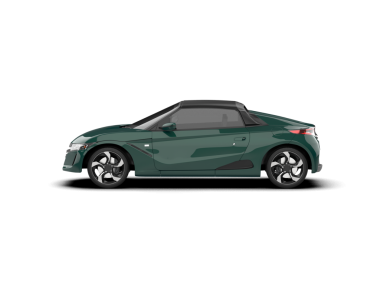 Beyaz arka plan üzerinde izole yeşil spor araba