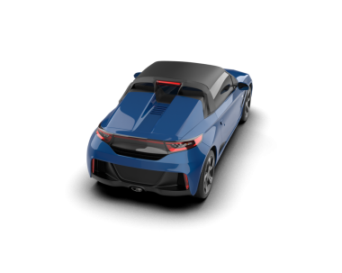 Mavi lüks araba. Beyaz arka planda izole edilmiş. 3 Boyutlu Hazırlama.