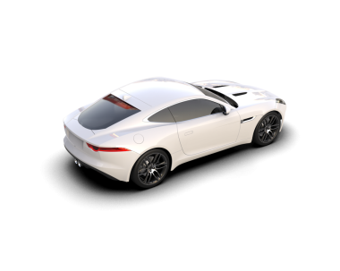 Modern bir arabanın 3 boyutlu görüntüsü