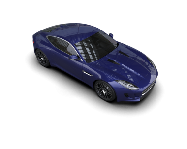 Siyah arka planda mavi bir araba