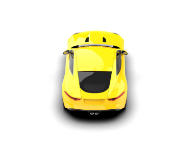 Siyah arka planda modern sarı araba.