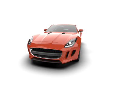 Kırmızı lüks araba beyaz arka planda izole edilmiş. 3d oluşturma