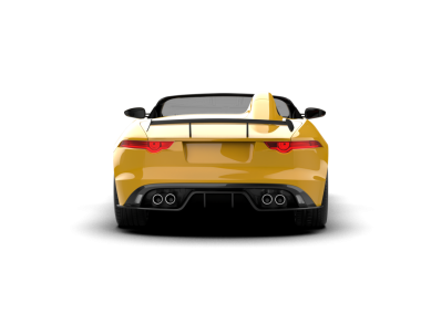 Sarı spor araba arka planda