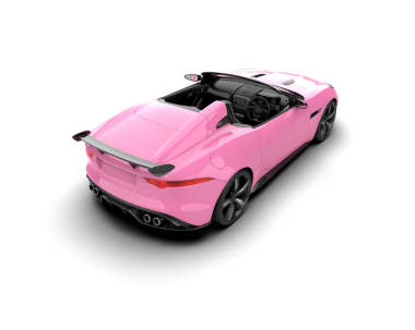 Modern araba arka planda izole edilmiş. 3d oluşturma