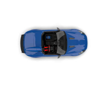 Siyah arkaplandaki arabanın 3 boyutlu canlandırması