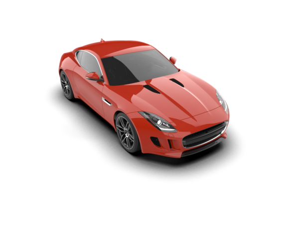 Beyaz arka planda kırmızı, modern lüks bir araba. 3d oluşturma