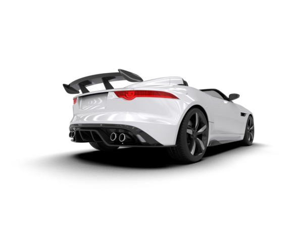 Beyaz arka planda modern spor araba. 3d oluşturma