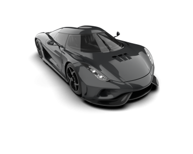 beyaz arka planda modern spor araba.