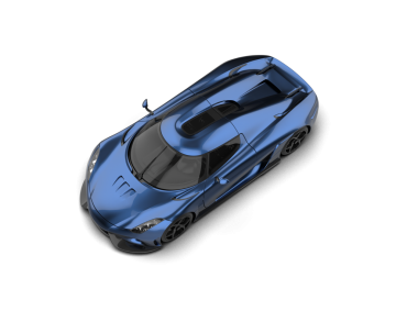 mavi modern araba siyah zemin üzerinde izole edilmiş 3 boyutlu görüntüleme