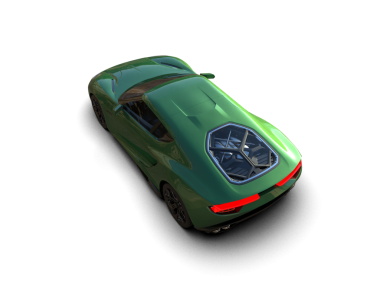 yeşil arka planı olan modern araba