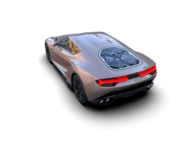 Siyah arka planda lüks bir araba.