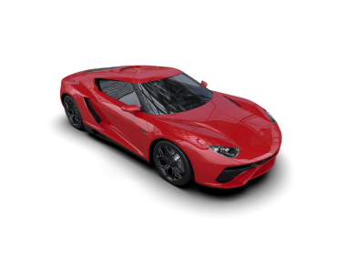 Genel tasarım stüdyosunda bir spor arabanın 3 boyutlu çizimi