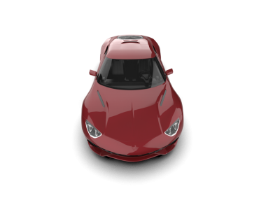 kırmızı modern araba beyaz arka planda izole edilmiş.