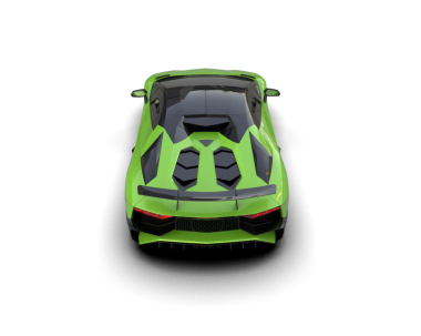 Siyah arka planda yeşil, modern bir araba. 3d oluşturma