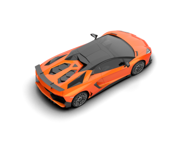 turuncu modern spor araba beyaz arka planda