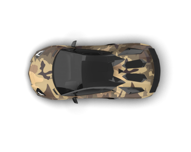 Gri arka planda siyah bir araba. 3d oluşturma.