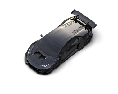 Siyah zemin üzerinde modern araba 3 boyutlu görüntüleme