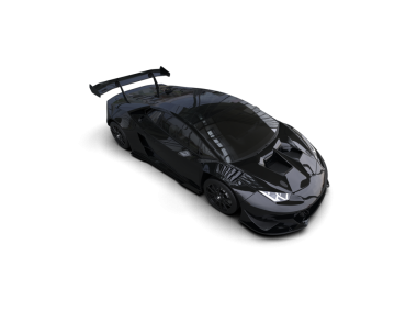 Araba siyah arka planda izole edilmiş. 3d illüstrasyon