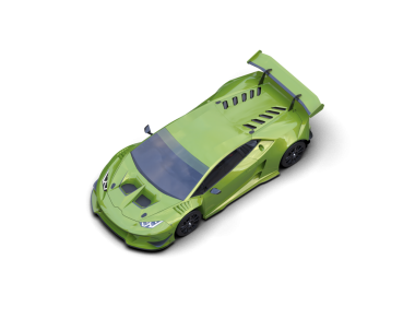 yeşil modern araba - beyaz arka planda izole