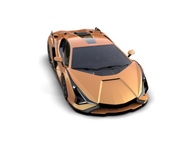 Stüdyo ortamında izole edilmiş 3 boyutlu markasız bir araba.