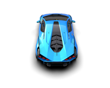 mavi modern spor araba