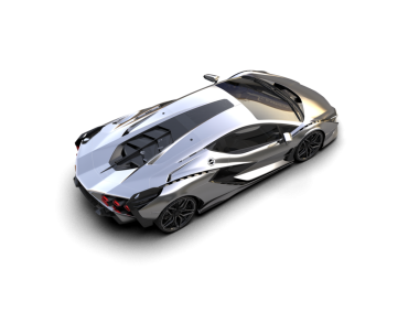 Siyah arkaplanda süper araba