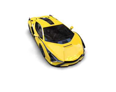 Modern araba beyazda izole edilmiş. 3d illüstrasyon.