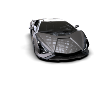 araba gövdesi yapısı siyah arkaplanda izole edildi