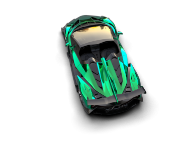 modern araba siyah arka planda. 3 boyutlu resimleme.